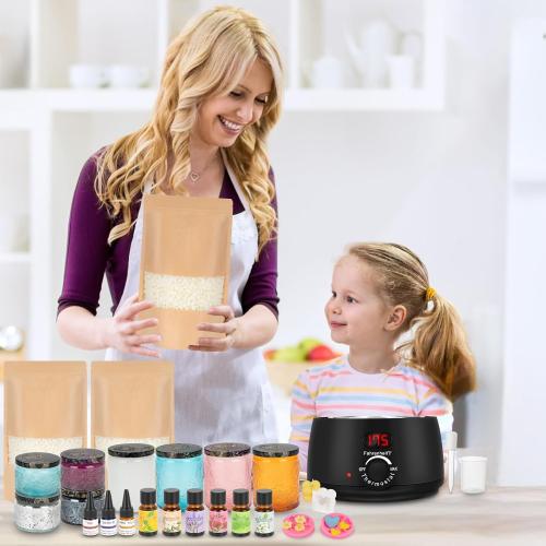 Candle Making Kit, Scented Candles Making Kit Supplies with Digital Soy Wax Melt Warmer Candle Making Complete Kit for Adults Beginners DIY Starters