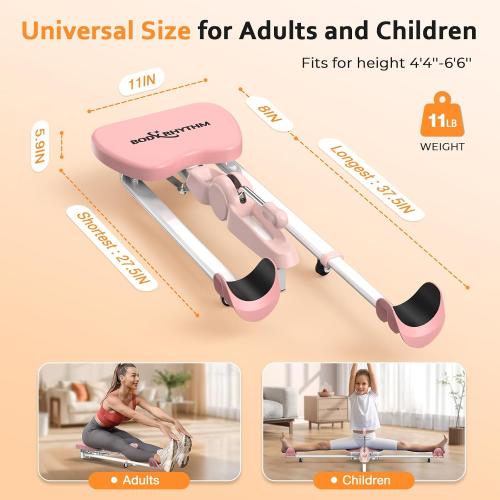 BODY RHYTHM Leg Stretcher - Split Machine for Leg Stretching - Flexibility Stretching Equipment - Ballet, Yoga, Dance, Martial Arts, MMA - Home Yoga Gym Fitness