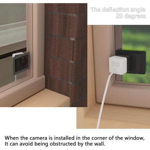 Teccle Angled Window Mount for Wyze Cam OG, 20 Degrees Tilt, Through Windows Use Cam OG Security Camera (1Pack)