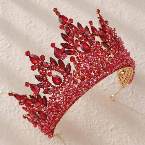 Large Tiaras and Crowns for Women Crystal Tall Pageant Crowns Rhinestone Royal Queen Headband Princess Quinceanera Headpieces for Wedding Birthday Prom Party Costume Cosplay