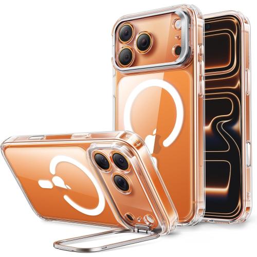 ESR for iPhone 17 Pro Max Case with Stash Stand, Compatible with MagSafe, Military-Grade Drop Protection for iPhone 17 Pro Max Phone Case, Scratch-Resistant Back Cover, Clear