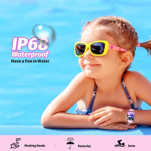 Kids Watch with Fitness Tracker No Phone/APP Needed,19 Sport Mode,1.5 DIY Dial,IP68 Waterproof,Sleep Monitor,Pedometers,Heart Rate,Great Birthday Gift for Boys Girls Teens 6-14 (Pink)