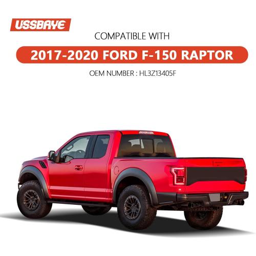 LED Tail Lights Compatible with 2017-2020 Ford F150 Raptor Taillight Assembly Rear Lamp Taillights HL3Z13405H (Left - Driver Side Black Housing, 2017-2020 F150)