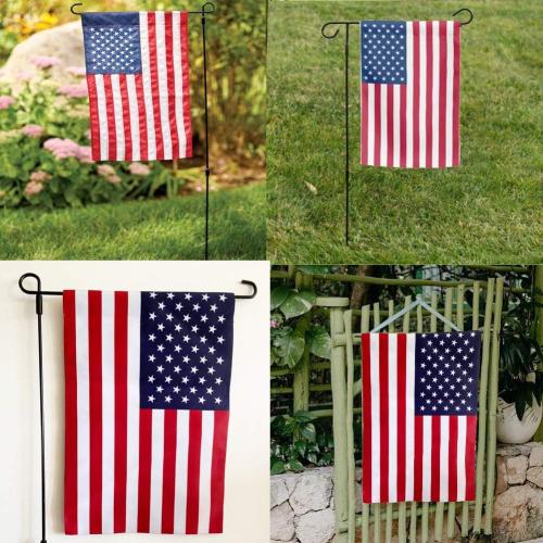 No pole just flag American Flag USA Garden Flag 12 x 18 - Patriotic Double Sided Small Flags for Yard