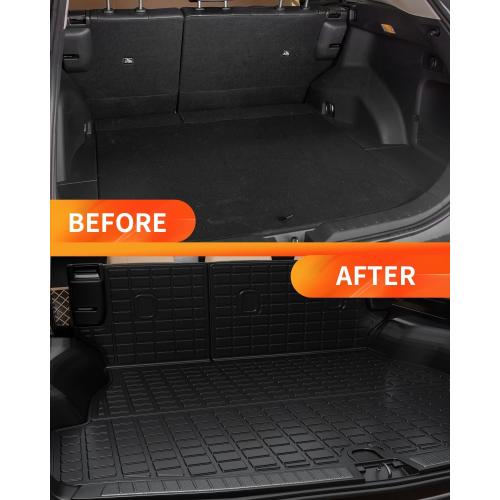 Cargo Mat Compatible with 2019-2024 2025 Toyota Rav4 Trunk Mat TPE All Weather Cargo Liner Back Seat Cover Protector 2024 Rav4 Accessories (Cargo Mat with Backrest Mat)