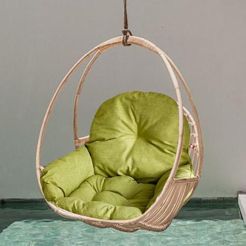 Swing Egg Hammock Chair Cushion Replacement for Bookstore, Library with Invisible Zipper Multifunctional Washable Removable, Green
