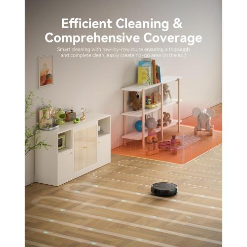 Robot Vacuum and Mop Combo, LiDAR Navigation, Ultra Slim Design, 9000Pa Suction Robotic Vacuum Cleaner – 200 Min Runtime, Auto Recharge, Customizable Cleaning for Pet Hair, Hard Floors