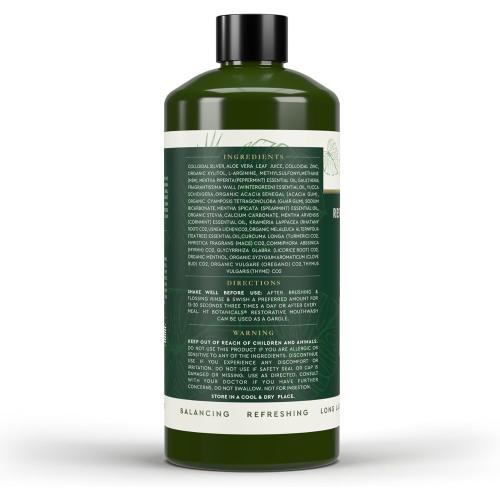Colloidal Silver Mouthwash | Nano Silver Alcohol-Free Mouth Rinse | Aloe Vera, Zinc, MSM & 18 Botanical CO2 Extracts | pH Balanced | Fluoride Free | Peppermint