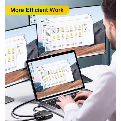 USB 3.0 to HDMI VGA Adapter, USB to VGA HDMI Adapter for 2 Monitors, 1920 * 1080P@60HZ Full HD Display Video Converter Comaptible with Windows 7/8/8.1/10 and Mac OS Systems