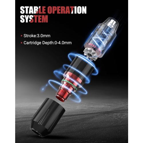 Tattoo Kit Tattoo Gun Complete Wireless Tattoo Machine Kit 2 Tattoo Batteries 20 Cartridge Needles 14 Ink Color Set for Supply RNP28KIT-1