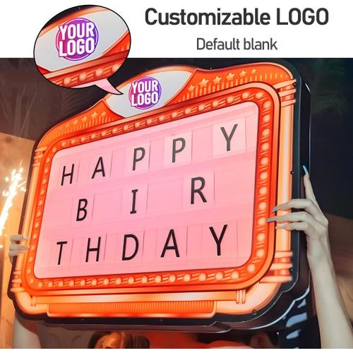 Handheld LED Letter Bottle Presenter, Color Letter Billboard, Club Signs for Bottle Service, Luminous LED Presenter, Perfect for Club, Night Club, Party, Bar,White light,L