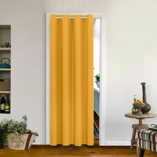MYSKY HOME Blackout Curtain for Bedroom, Grommet Room Darkening Curtain, Amazing Triple Weave Thermal Insulated Curtain, 1 Curtain Panel ( 52 x 72 Inch, Yellow )