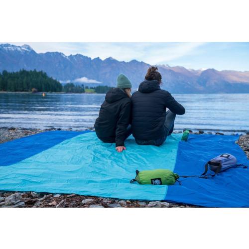 WEKAPO Beach Blanket Sandproof Waterproof, Extra Large Beach Mat, Oversized & Compact Sand Free Mat Quick Drying, Lightweight & Durable with 6 Stakes & 4 Corner Pockets