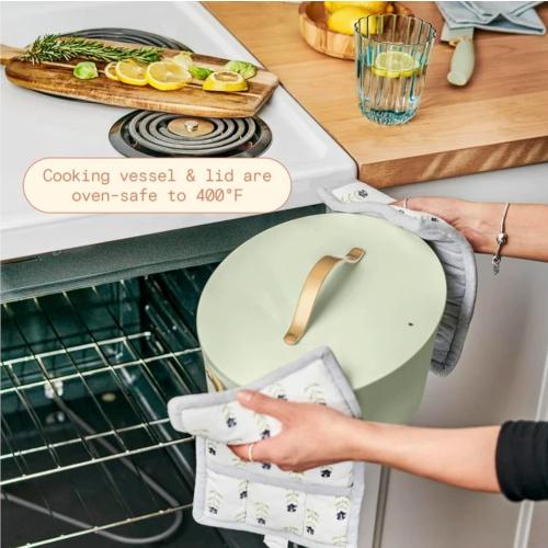Drew Barrymore 10 in 1, 6 Qt Electric Multi-Cooker, Sage-Green