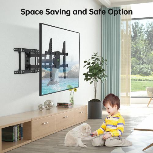USX MOUNT UL Listed TV Wall Mount for 42-84 TVs up to 110lbs and 8-24 Wood Studs, TV Mount with Tilt, Swivel & Extension, Wall Mounts Bracket with Dual Articulating Arms, Max VESA 600x400mm
