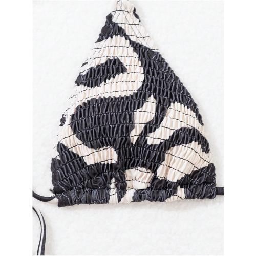 size XS SHENHE Women's 2 Piece Smocked Triangle Bikini Sets Halter Drawstring Side Cute Swimsuits