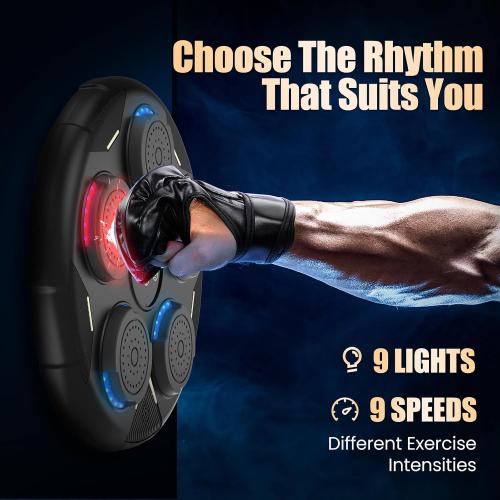 Music Boxing Machine, Smart Bluetooth Boxing Equipment, 9 Modes & 9 Speeds, Boxing Punching Bag with Gloves