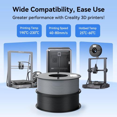 Creality PLA Filament 1.75mm PLA 3D Printer Filament, 2kg Cardboard Spool (4.4lbs), Dimensional Accuracy  /- 0.02mm, Fit Most FDM Printer (Red & Red 2-Pack)