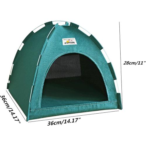 alfyng Cat Tent, Kitten Tent Cave Nest Bed, Portable Pet Cats Tents House for Little Dog, Folding House with Soft Mat for Small Animals All Seasons Indoor and Outdoor (14.2 x 14.2 x 11 INCH)
