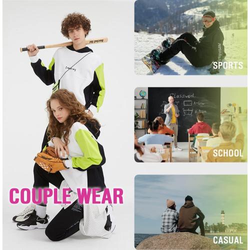 Men's Midweight Fleece Pullover Hoodies Casual Color Block Hooded Sweatshirt with Pockets size small