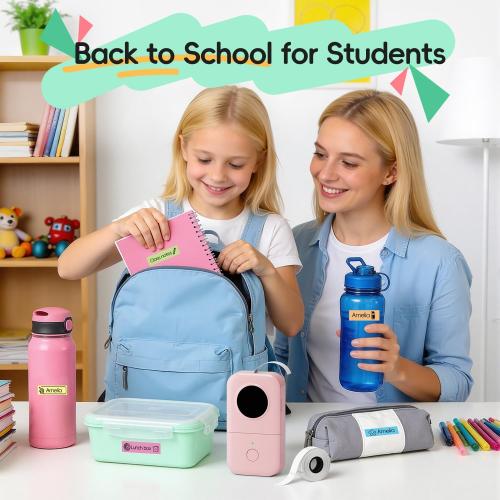 Phomemo Label Maker, D30 Label Maker Machine with Tape, Mini Bluetooth Label Makers, Small Portable Thermal Label Printer, Sticker Maker for School Classroom Teacher Home Kitchen Office Supplies