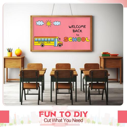 Hahafelt 16 in x 40 Ft Fabric Bulletin Board Roll, Coral