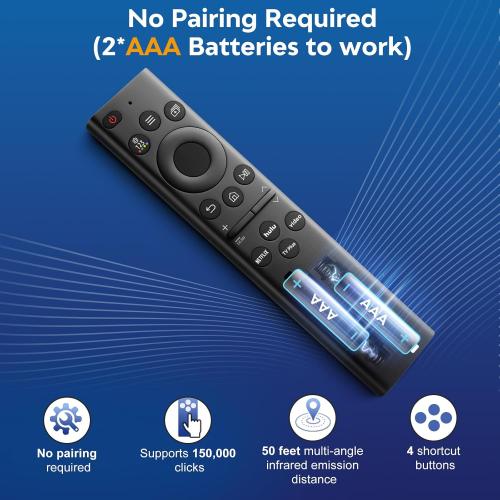 Universal for Samsung-TV-Remote-Control Replacement,Compatible with All Samsung Smart Frame Curved QLED TVs