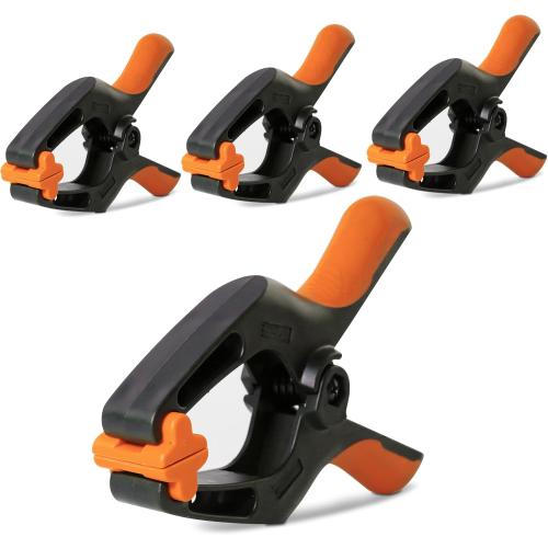6 Inch Heavy Duty Plastic Spring Clamps for Woodworking, 4 Pack