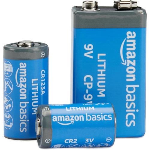Amazon Basics 6-Pack Non-Rechargeable CR123A Lithium Batteries, 3 Volt, Up to 10-Year Shelf Life