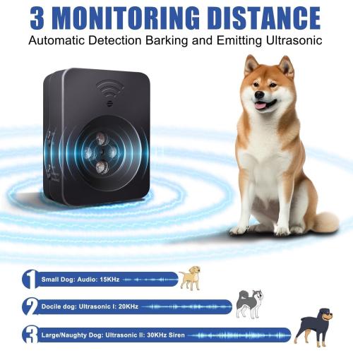 Anti Barking Device for Dogs Long Range 50ft, Ultrasonic Dog Bark Deterrent Device with Stop Dog Barks - Dog Barking Stopper