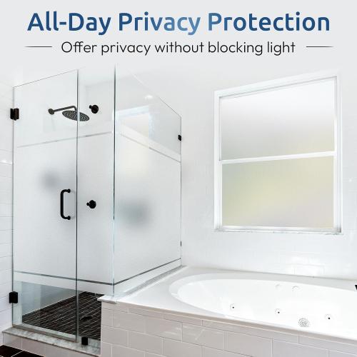 rabbitgoo Window Privacy Film with Tools, Pure, 17.5 x 78.7