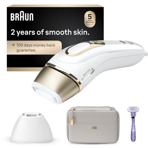 Braun Smart IPL, Silk·Expert Pro 5: at Home Laser Hair Removal for Women and Men, Permanent Visible Hair Reduction in Hair Regrowth for Body & Face, Soft Pouch and Precision Head, IPL5157