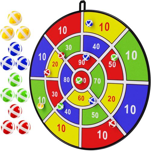 BooTaa 29 Large Dart Board for Kids, Kids Dart Board with Sticky Balls, Boys Toys, Indoor/Sport Outdoor Fun Party Play Game Toys, Birthday Gifts for 3 4 5 6 7 8 9 10 11 12 Year Old Boys Girls
