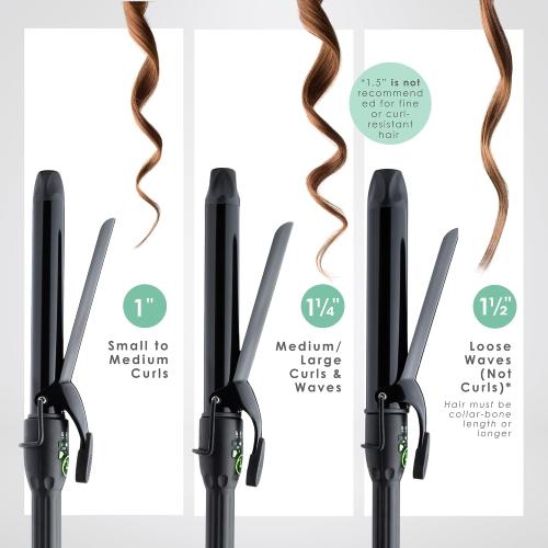 MINT REVAMP X-Long Barrel 1.5 Inch Curling Iron — Easier & Faster Styling for Long Hair | Truly Ionic & Even Heat Ceramic Curling Iron 1 1/2 Inch | Professional Optimized Clamp for Smooth Salon Curls