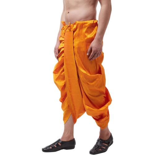 One size Sojanya (Since 1958 Men'S Silk Blend Stitched Dhoti