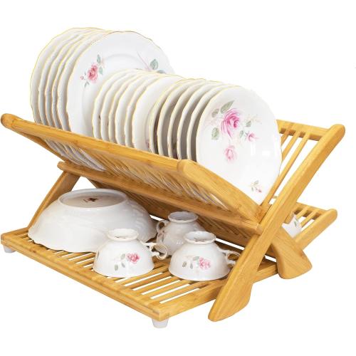 Totally Bamboo Eco Collapsible Bamboo Dish Drying Rack