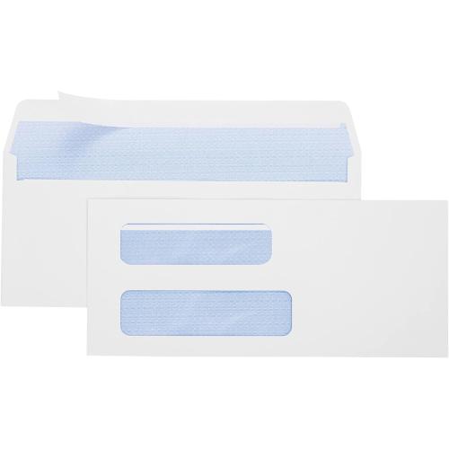 #10 Double Window Envelopes Self Seal #10 Security Envelopes-Designed for Business Statements, Quickbook Invoices, and Return, Self Seal Envelopes Size - 4 1/8 X 9 ½’’