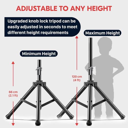 Starlink Gen 3 Tripod Stand, Adjustable Heavy Duty Mount for Outdoor Camping and RVing, Compatible with Starlink Gen 3/V4, Included Slide-in Tube Adapter, Easy Installation