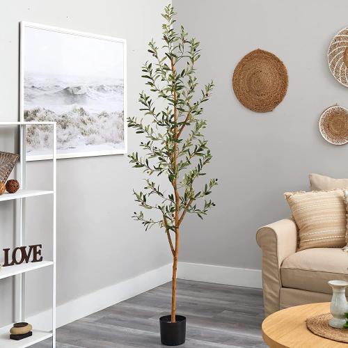 Nearly Natural 82in Olive Artificial Silk Trees