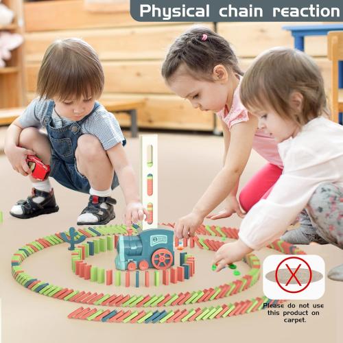 Kids Games Domino Train Toys: 180PCS Automatic Stacking Creative Game 3  Year Old - Stem Montessori Toy for Boys 4-6 - Summer Autistic Christmas Birthday Gifts 5 6 Toddler Girls Ages 4-8