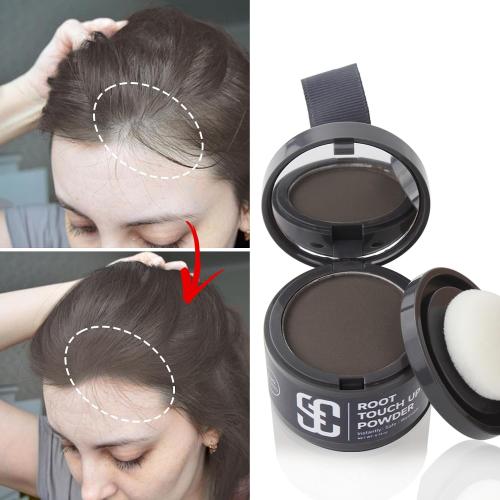 SOVONCARE Hairline Powder - Root Touch Up & Gray Hair Concealer for Men and Women, Instantly Covers Thinning Hair and Bald Spots, Natural-Looking Coverage Medium Brown