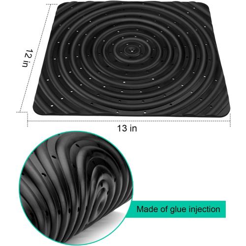 6 Pack Washable Chicken Nesting Pads, 13 x 12 inch, Black, Solid, Anti-Slip, Injection Molded Polypropylene, Suitable for Chicken Coops