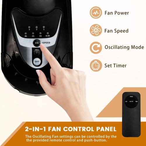 18 Inch Wall Mount Fan with Remote, 3-speed Wall Oscillating Quiet Fan with 5 Blades, Adjustable Tilt and Timing, High Velocity Wall-Mounted Fans for Bedroom, Gym, Office, Warehouse, Garage, Gold