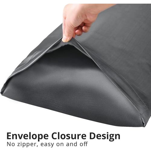 GREY SOFT HUXMEYSON Body Pillow with Satin Pillowcase, Cooling Body Pillow for Adults, Removable Cover, Grey (20x54)
