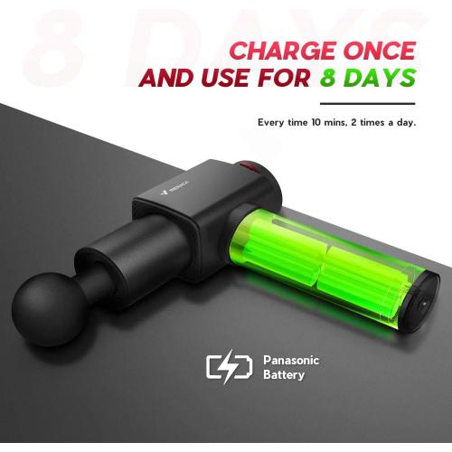 Merach Cordless Handheld Muscle Massage Gun with 6 Heads, 6-Speed Electric Quiet Deep Tissue Muscle Massager Professional Percussion Vibration Massage Device Tools for Body Pain Relief Foot Back Neck