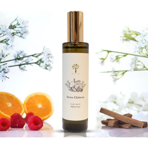 PRISTINE Swiss Château/Inspired by Hilton Hotel Linen & Room Spray Air Freshener, Made With Essential Oils, Tangerine, Raspberry, Cedarwood Scent, 3.4oz Pillow Spray