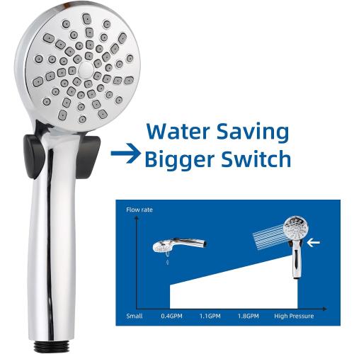 Hibbent RV Handheld Shower Head Water Saving with 59'' Hose, Chrome