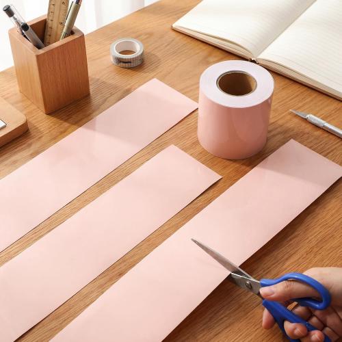 Fuutreo 65.6 ft Blush Pink Bulletin Board Borders