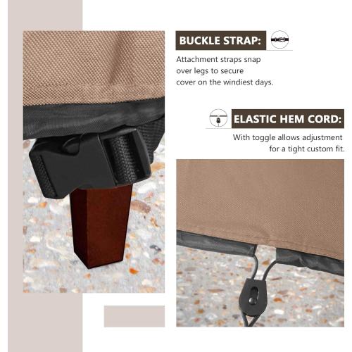 ULTCOVER Waterproof Patio Adirondack Chair Cover 2 Pack for Outdoor Chair Size Upto 32W x 35D x 36H inch