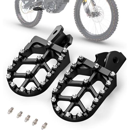 Electric Dirt Bike Wider Foot Pegs Footpegs CNC for Surron Sur Ron LBX ERide Pro SS 2.0 3.0 E-Ride Pro SR/S 79Bike Falcon GT Ventus One Black